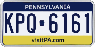PA license plate KPQ6161