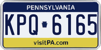 PA license plate KPQ6165