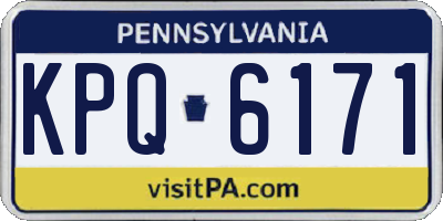 PA license plate KPQ6171
