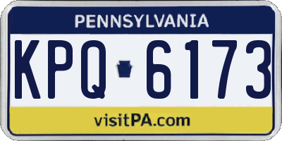 PA license plate KPQ6173