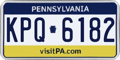 PA license plate KPQ6182