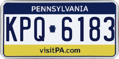 PA license plate KPQ6183