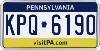 PA license plate KPQ6190