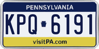 PA license plate KPQ6191