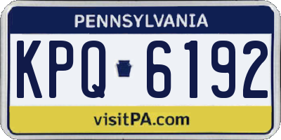 PA license plate KPQ6192