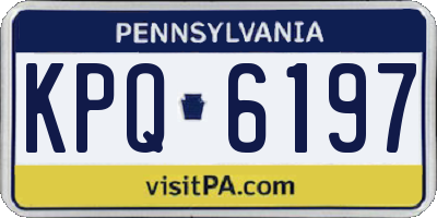 PA license plate KPQ6197