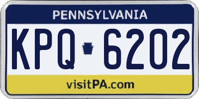 PA license plate KPQ6202