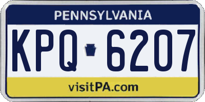 PA license plate KPQ6207