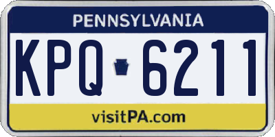 PA license plate KPQ6211