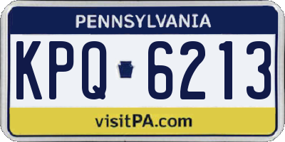 PA license plate KPQ6213