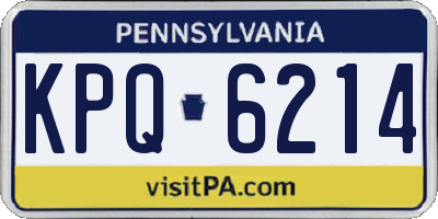 PA license plate KPQ6214