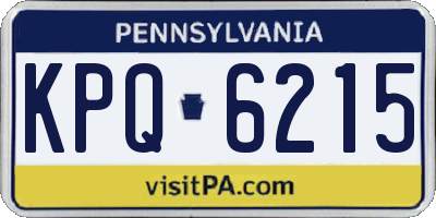 PA license plate KPQ6215