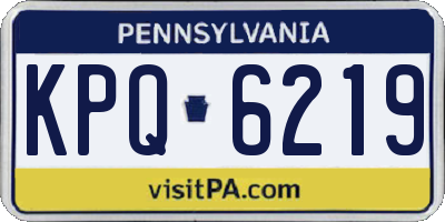 PA license plate KPQ6219