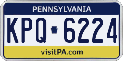 PA license plate KPQ6224
