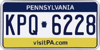 PA license plate KPQ6228