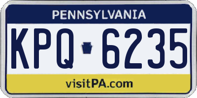 PA license plate KPQ6235