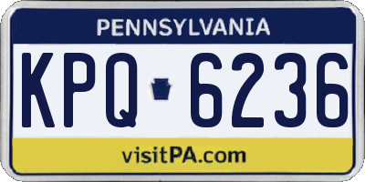 PA license plate KPQ6236
