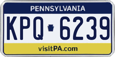 PA license plate KPQ6239