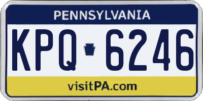 PA license plate KPQ6246