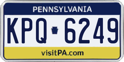 PA license plate KPQ6249