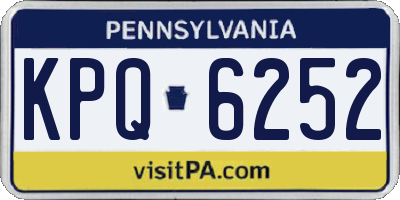 PA license plate KPQ6252