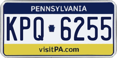 PA license plate KPQ6255