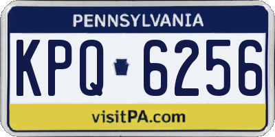 PA license plate KPQ6256