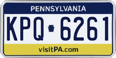 PA license plate KPQ6261