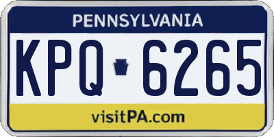 PA license plate KPQ6265