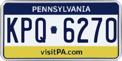 PA license plate KPQ6270
