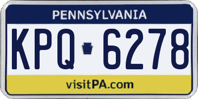 PA license plate KPQ6278