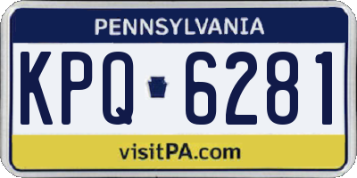PA license plate KPQ6281
