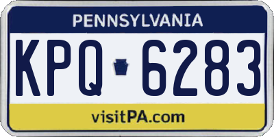 PA license plate KPQ6283