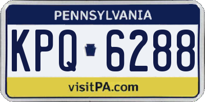 PA license plate KPQ6288