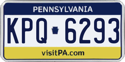PA license plate KPQ6293