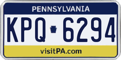 PA license plate KPQ6294