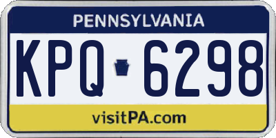 PA license plate KPQ6298