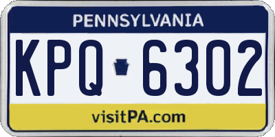 PA license plate KPQ6302