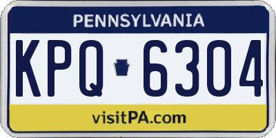 PA license plate KPQ6304