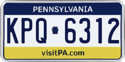 PA license plate KPQ6312