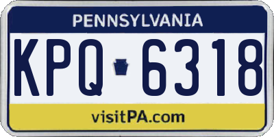 PA license plate KPQ6318