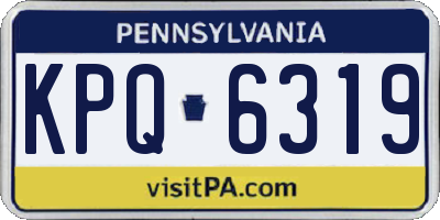 PA license plate KPQ6319