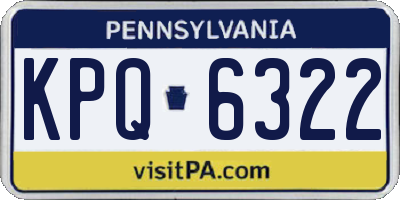 PA license plate KPQ6322
