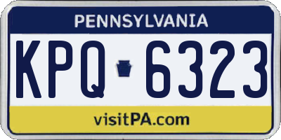 PA license plate KPQ6323