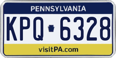 PA license plate KPQ6328