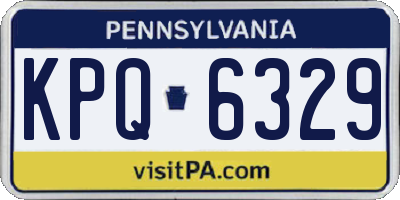 PA license plate KPQ6329
