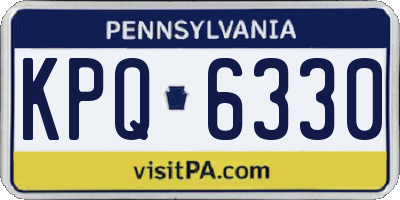 PA license plate KPQ6330