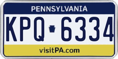 PA license plate KPQ6334