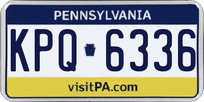 PA license plate KPQ6336