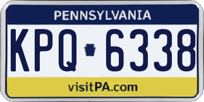 PA license plate KPQ6338